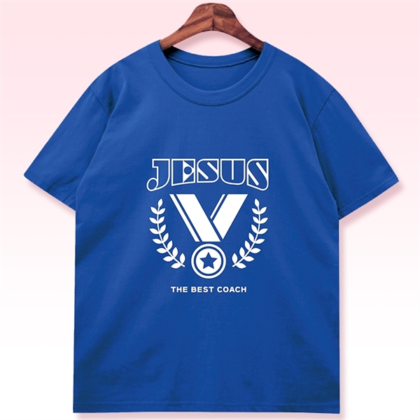 합동 2024 여름성경학교용품 (티셔츠-코발트) 최고의코치예수님
